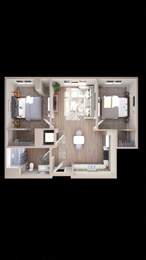 Adara at SeaTac Apartments B11 3D Floor Plan